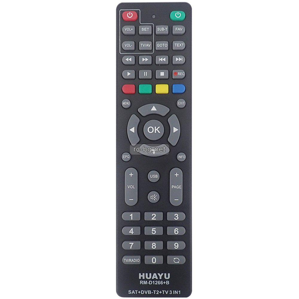 Дистанционно управление RC DVB-T/SAT RM-D1266+B UNI заместител